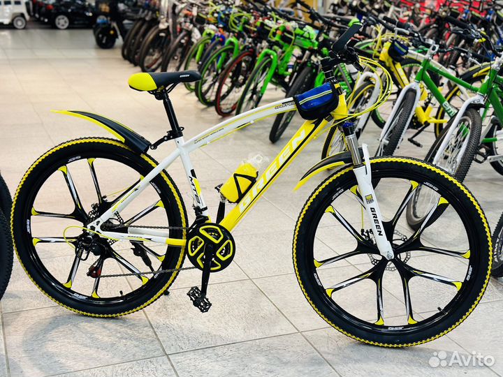 Велосипед взрослый Green на литых дисках 26R