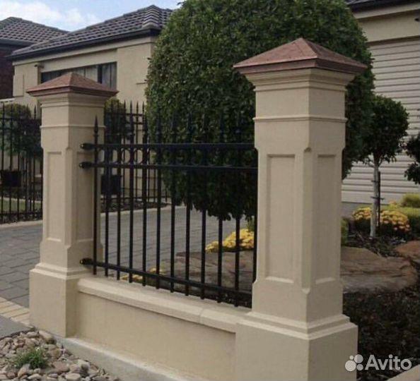 Полимерпесчаные колпаки на столб