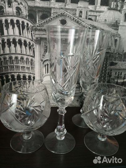 Хрустальные фужеры бокалы СССР