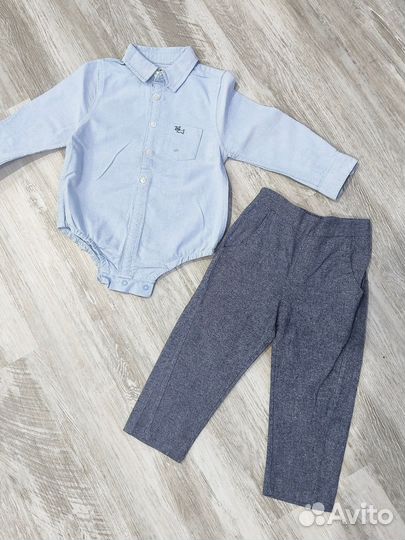 Рубашка-боди и брюки 86