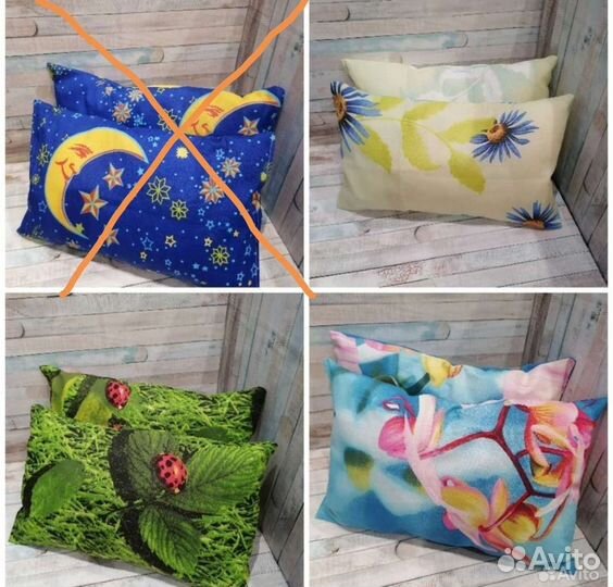 Подушка детская 25*40см, холлофайбер новая