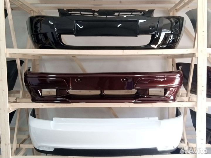 Бампер передний ваз 2114 2115 спорт темно вишневый