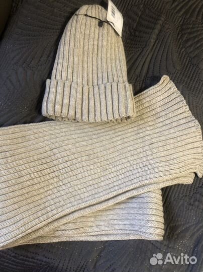 Шапка и шарф зимняя женская