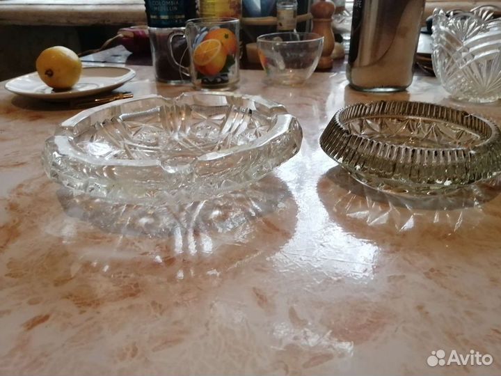 Пепельница из хрусталя СССР