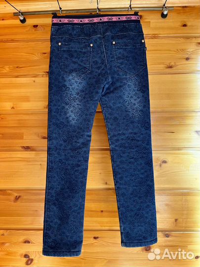 Детские теплые штаны джинсы