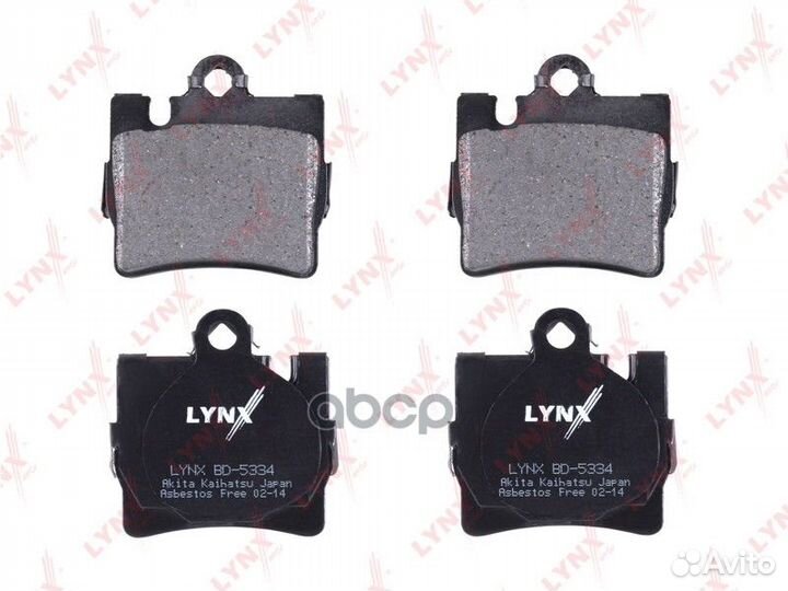Колодки тормозные дисковые зад bd5334 lynxauto