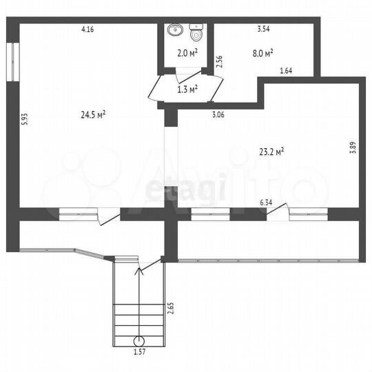 Продам помещение свободного назначения, 57.9 м²