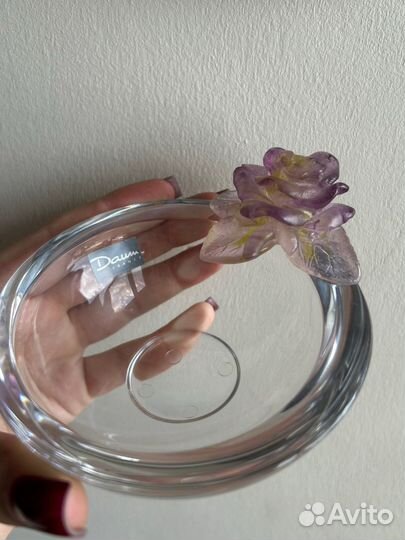 Конфетница Daum с розой оригинал