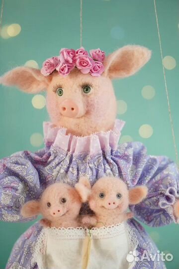 Большая мягкая игрушка поросенок и хрюшка подарок