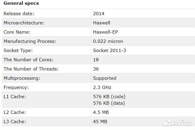 Intel Xeon E5-2696 v3 LGA 2011-3