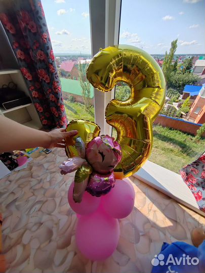 Воздушный шар цифра 3