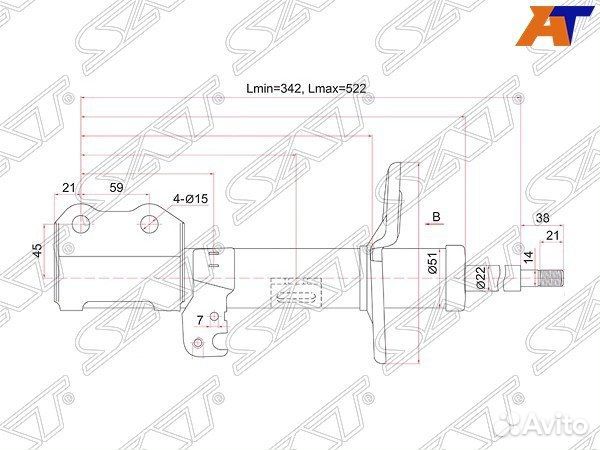 Стойка передняя toyota allion/premio 07- RH ST