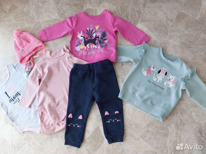 Комплект вещей на девочку 80-86р