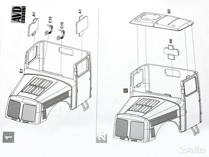 Кабина tatra 111 все детали + декали