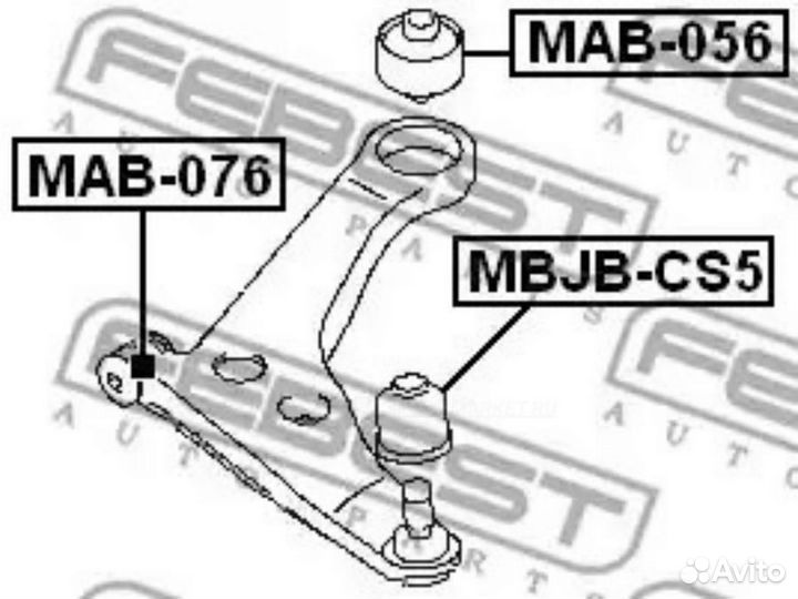 Febest mbjb-CS5 Пыльник шаровой опоры нижнего рыча