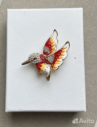 Брошь колибри