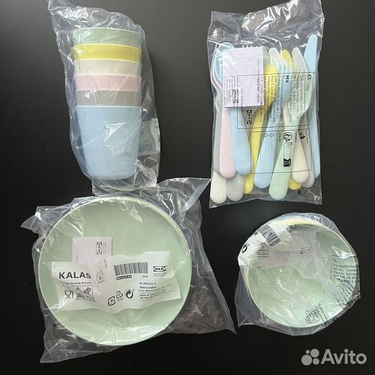 Многоразовая пластиковая посуда kalas IKEA