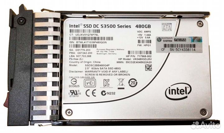 Жесткий диск HP 765011-001 480Gb sataiii 2,5
