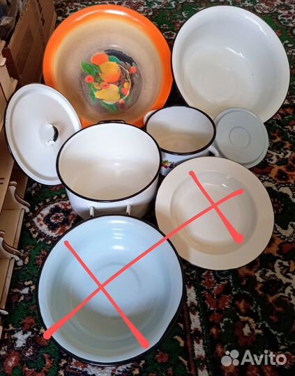 Посуда кухонная эмалированная СССР