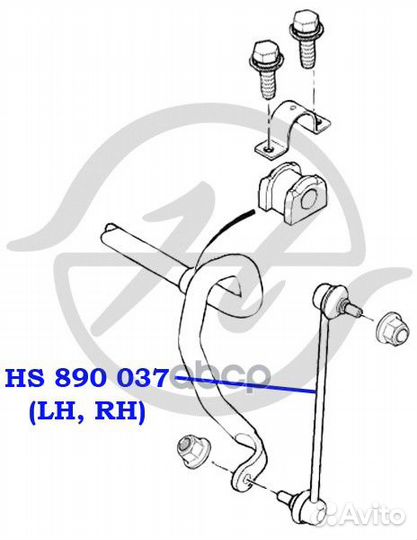 Тяга стабилизатора перед прав/лев HS890037 Hanse