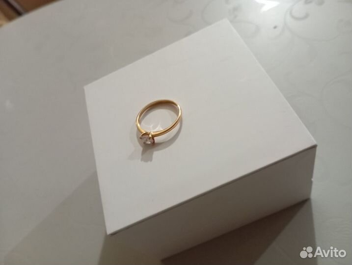 Золотое кольцо с фианитом браслет 585,обручальные