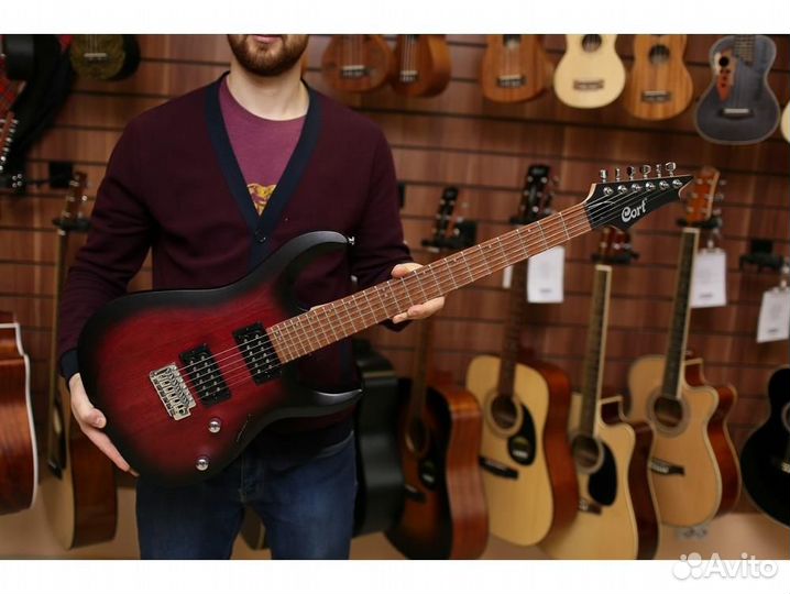 Cort X100-opbb красный санберст электрогитара