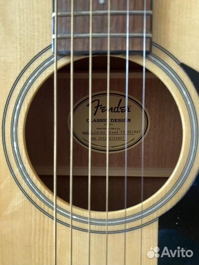 Акустическая гитара fender cd 60