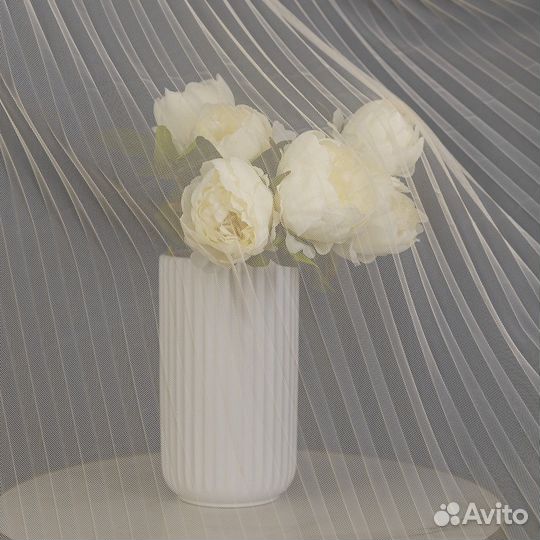 Плиссе тюль цвет бежевый