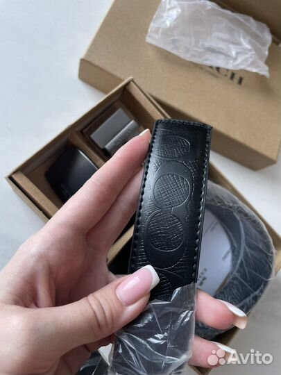 Ремень мужской coach / подарочный набор
