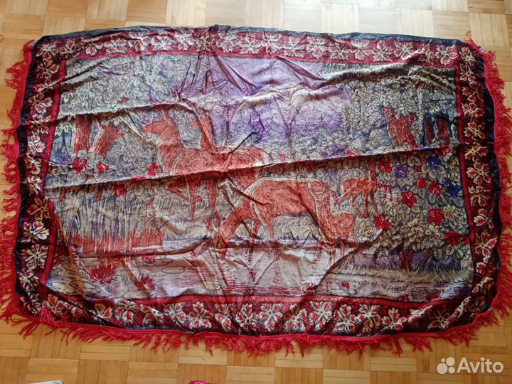 Ковер плюшевый советский с оленями. Лот 10