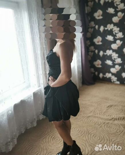 Платье черное вечернее праздничное