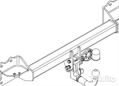 Фаркоп Volkswagen Touareg 3 вертикальное на ключе