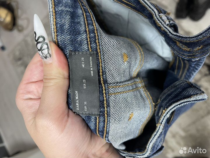 Джинсы zara скини унисекс