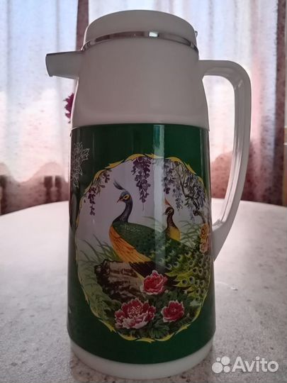 Термос расписной 1л