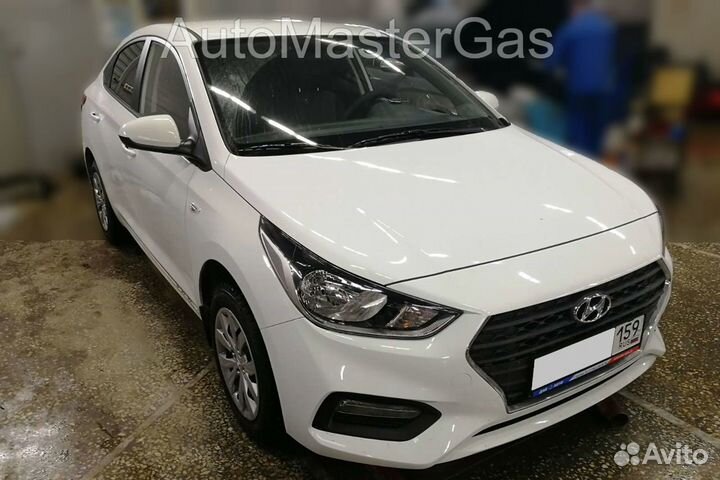 Гбо на Hyundai Solaris пропан landirenzo