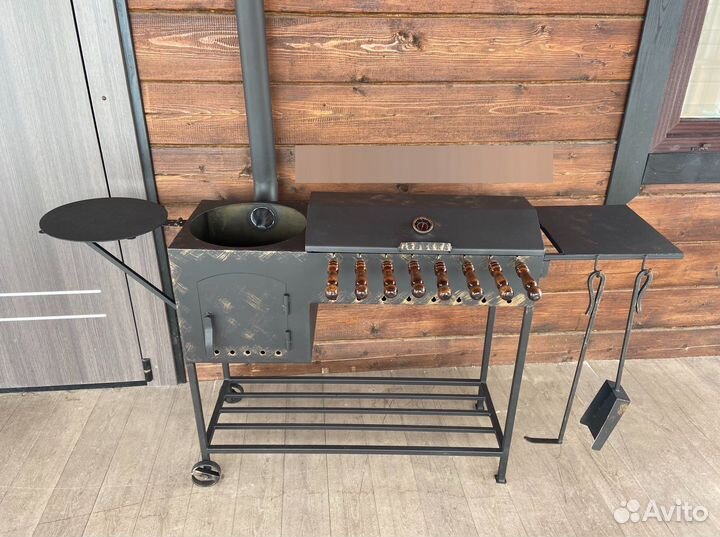 Мангал гриль с печкой под казан Elbrus