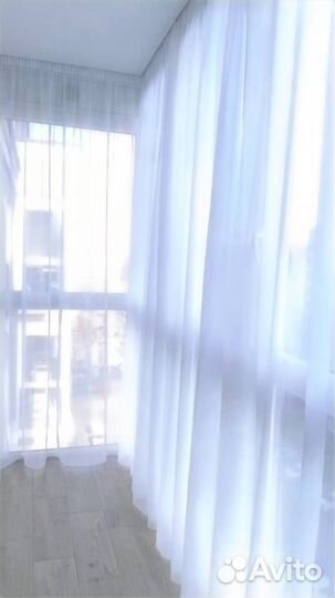 Тюль вуаль белый