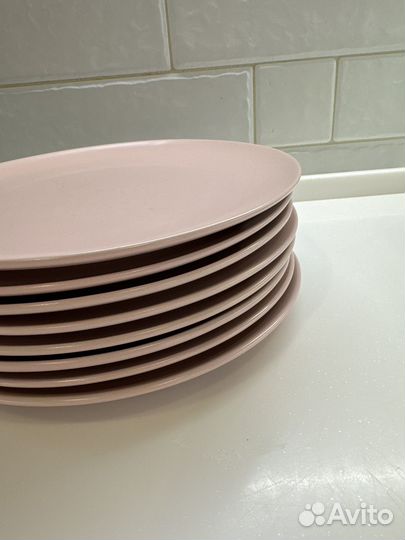 Тарелка IKEA розовые