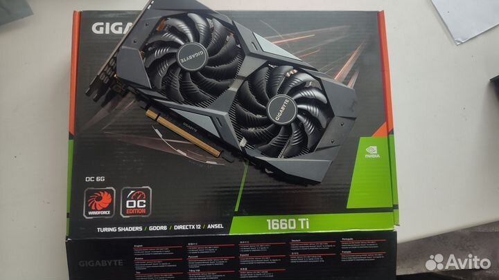 Видеокарта gigabyte 1660 TI