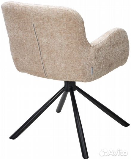 Стул Luis шенил бежевый, поворотно-возвратный механизм 180 градусов