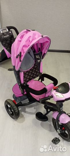 Детский велосипед трехколесный с ручкой