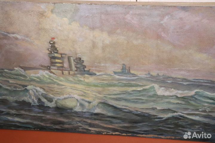 Старая картина Флот Вмф Корабли СССР