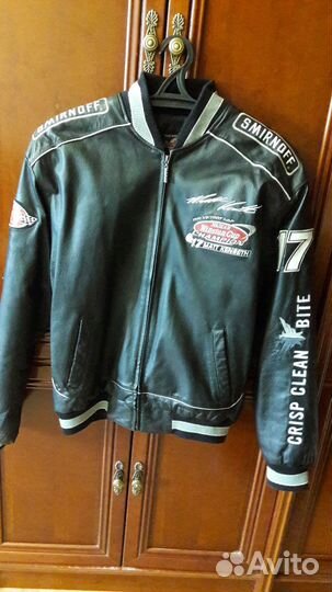 Мотокуртка из натуральной кожи 48 размер мужская