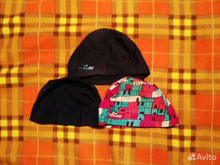 Шапочка для бассейна детская. Цена за три штуки