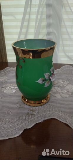 Вазочка из цветного стекла, Богемия, ЧССР