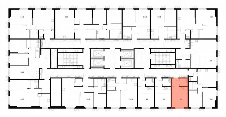 Квартира-студия, 20 м², 28/33 эт.