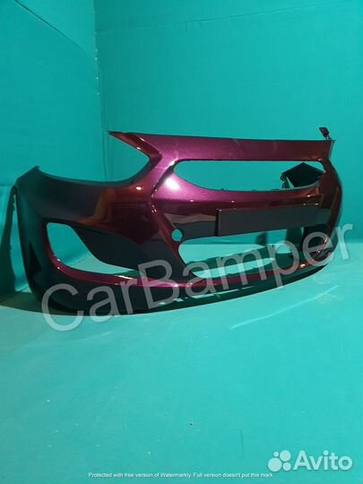 Бампер передний Солярис фиолетовый 2011-2013г