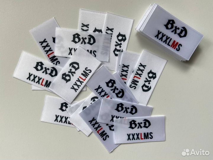 Бирки, составники, размерники для одежды