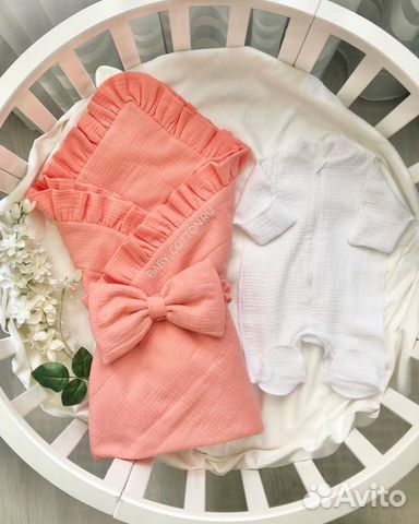 Муслиновый комплект на выписку