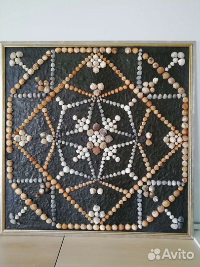 Картина панно из ракушек